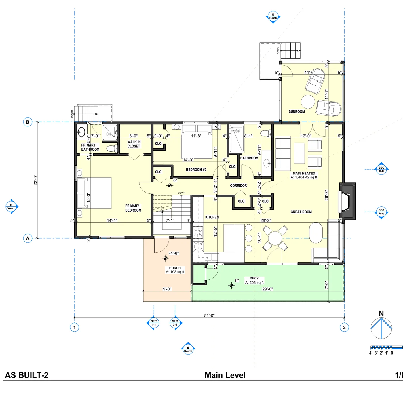 Custom home - existing-conditions plan - Single-family home in Hendersonville, NC