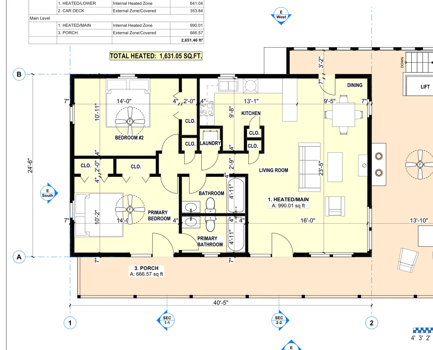 Mountain residence - as-built floor plan - Single-family home in Maggie Valley, NC