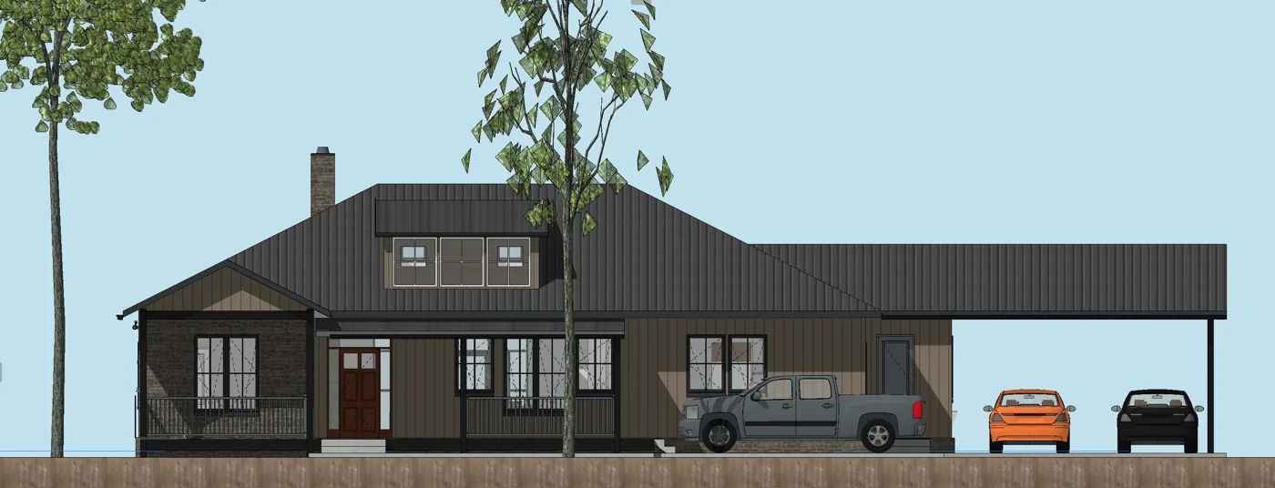 Craftsman home - design visualization - Single-family home in Asheville, NC by MeasuredPlan